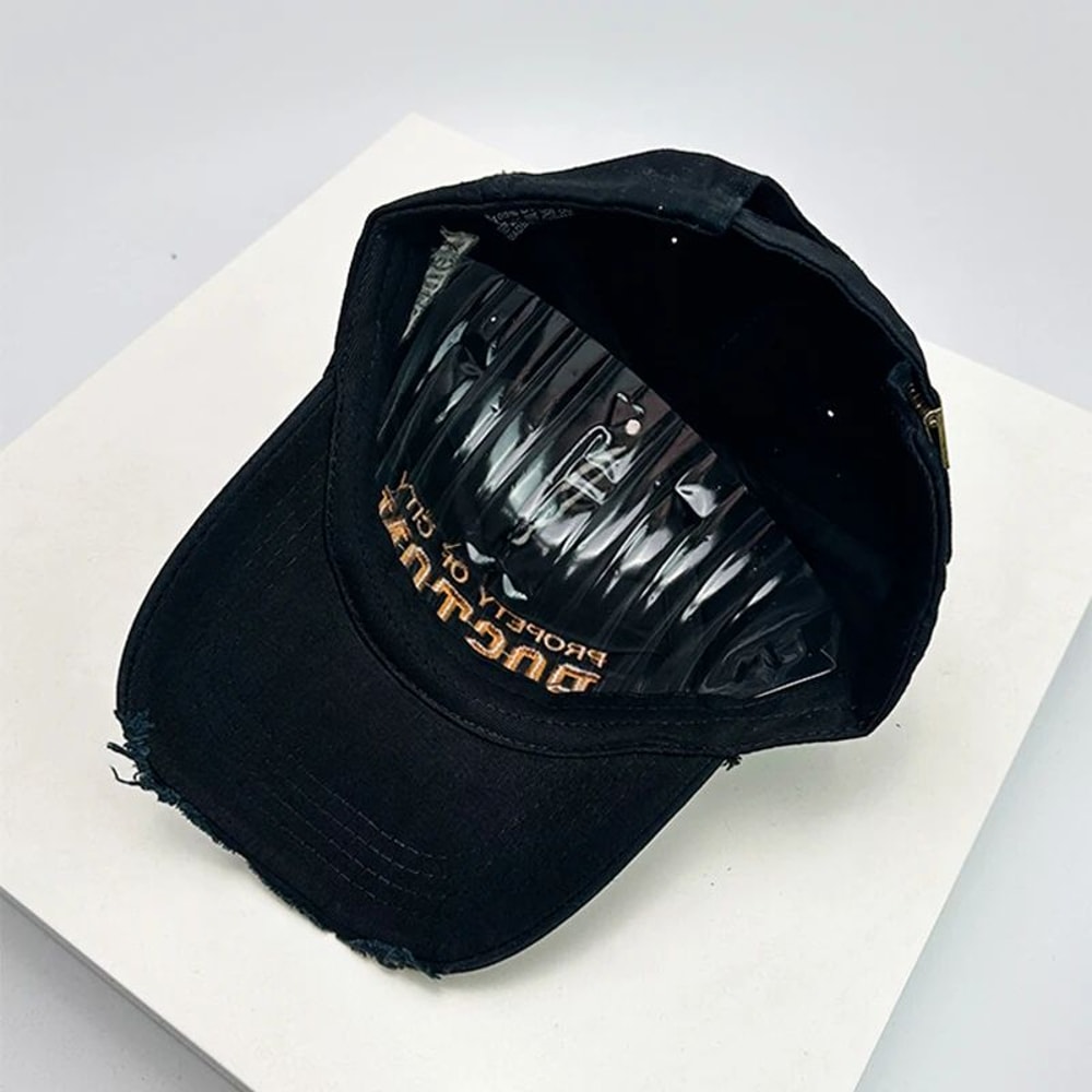 Retro Broken Letter Embroidery Baseball Cap 4