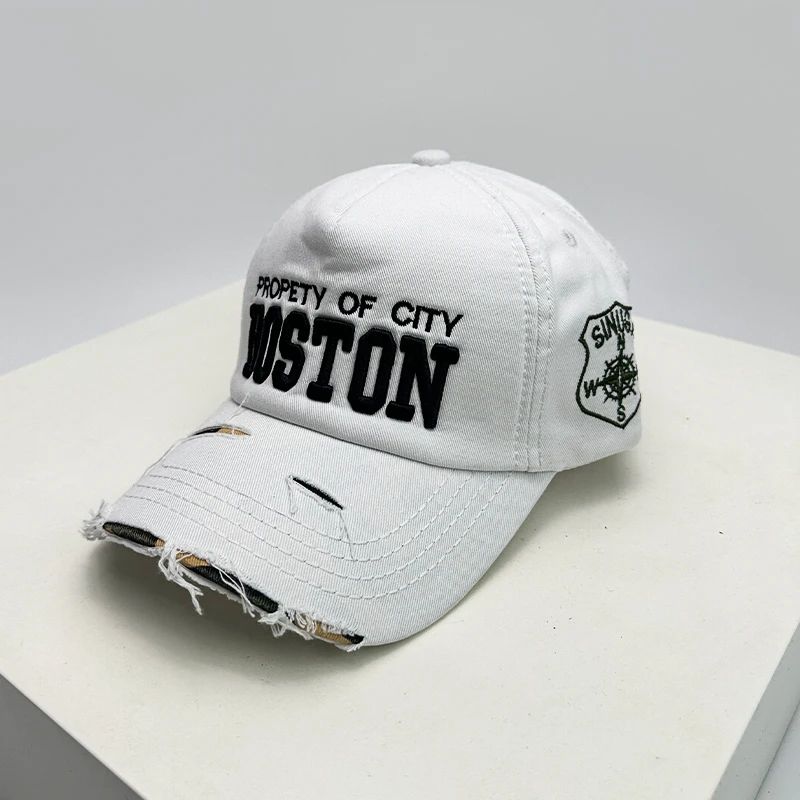 Retro Broken Letter Embroidery Baseball Cap 7