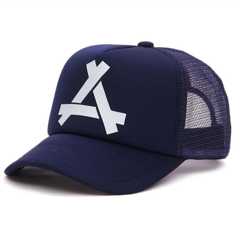 Unisex A Letter Mesh Trucker Baseball Cap 3