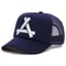 Unisex A Letter Mesh Trucker Baseball Cap 3