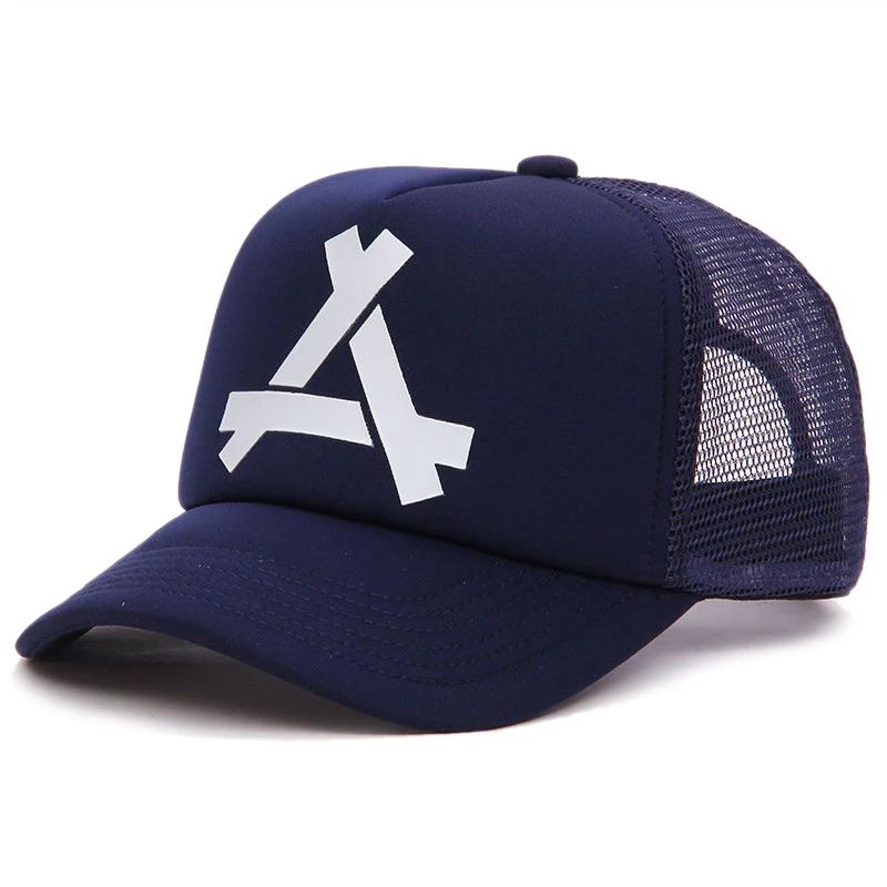 Unisex A Letter Mesh Trucker Baseball Cap 3