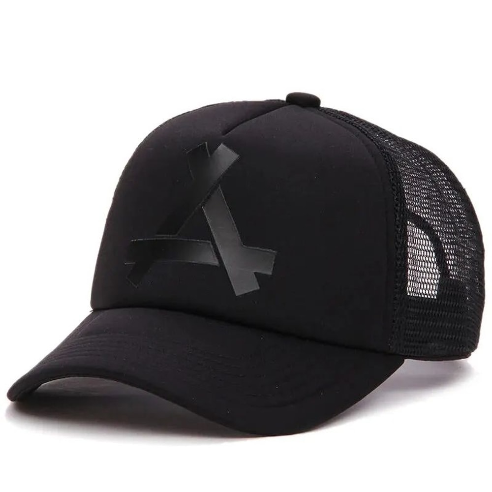 Unisex A Letter Mesh Trucker Baseball Cap 2