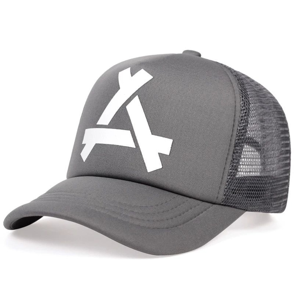 Unisex A Letter Mesh Trucker Baseball Cap 4