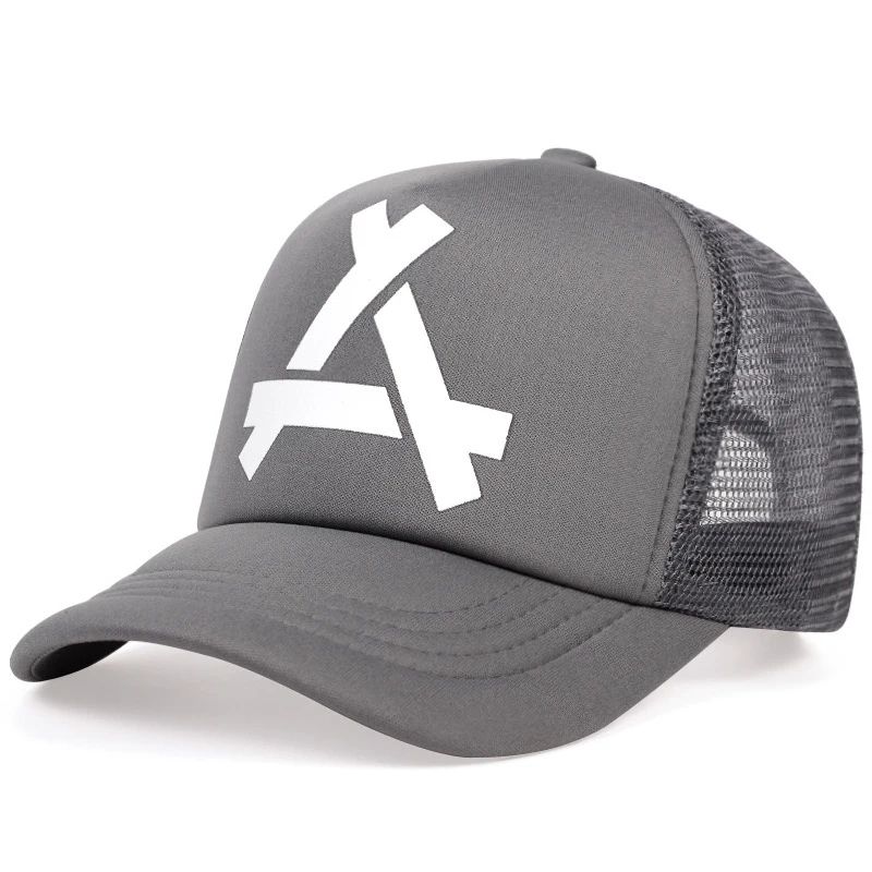 Unisex A Letter Mesh Trucker Baseball Cap 4