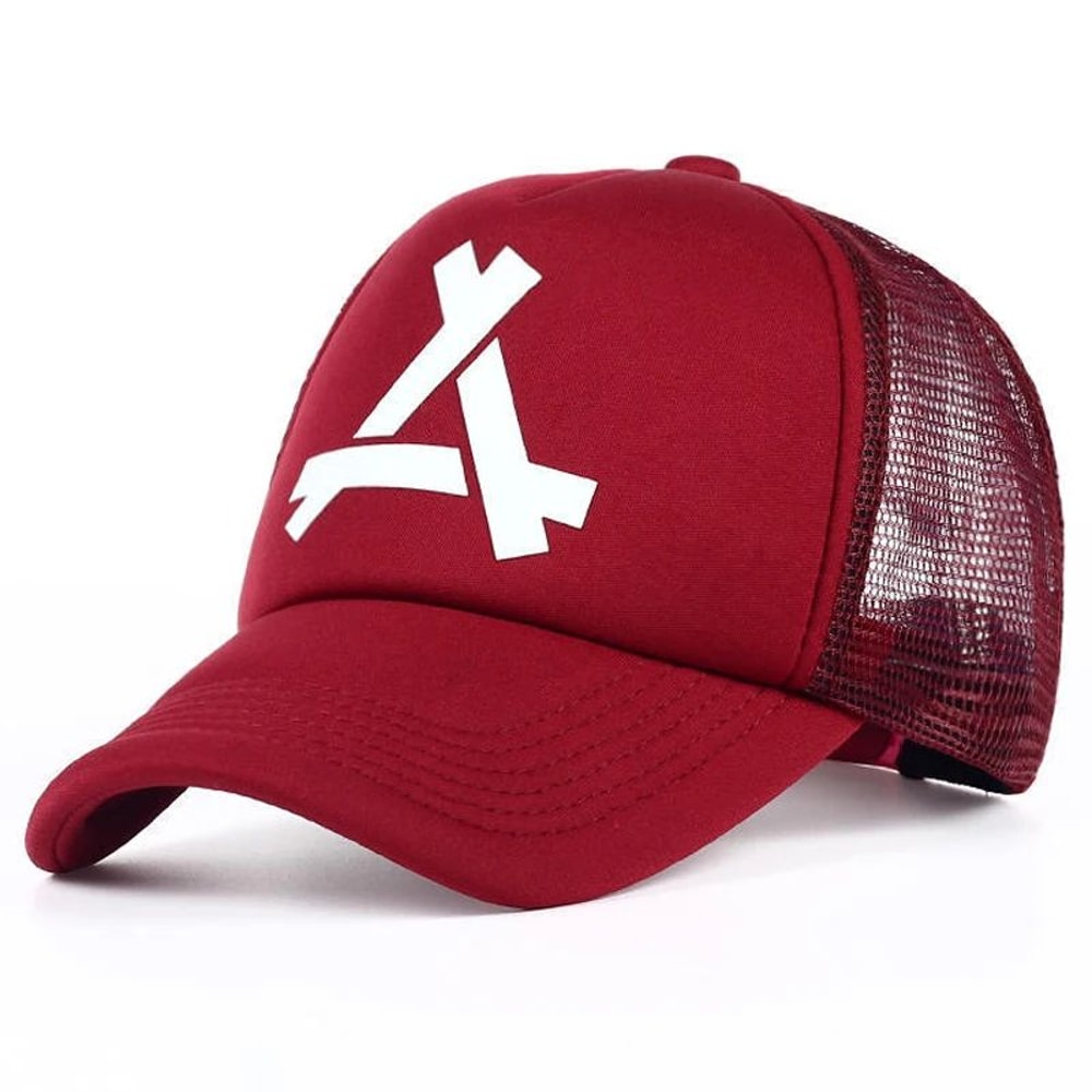 Unisex A Letter Mesh Trucker Baseball Cap 5