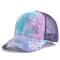 Women Tie Dye Ponytail Trucker Baseball Cap 9