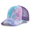 Women Tie Dye Ponytail Trucker Baseball Cap 9