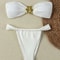 Sexy Bandeau Push Up Brazilian Thong Bikini Set 9