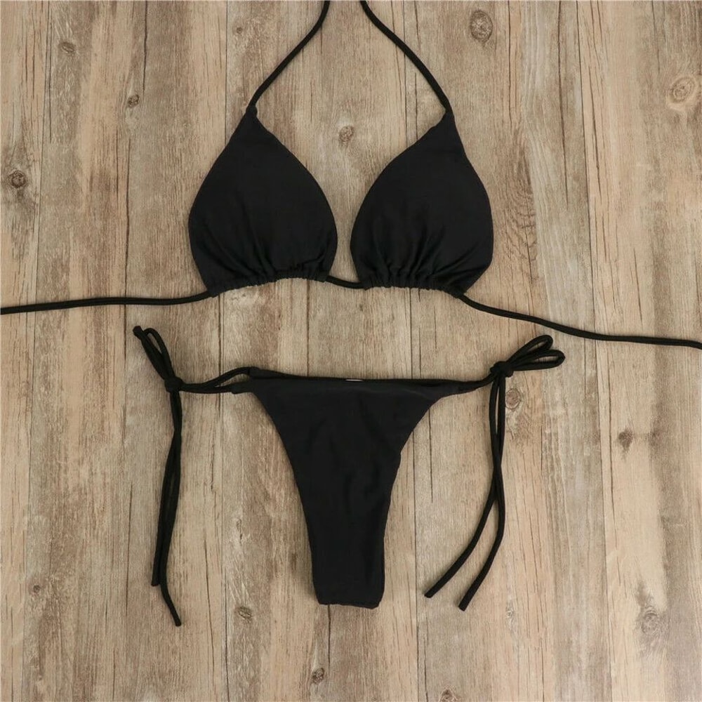 Sexy Side Tie Brazilian Bikini Set For Women 2