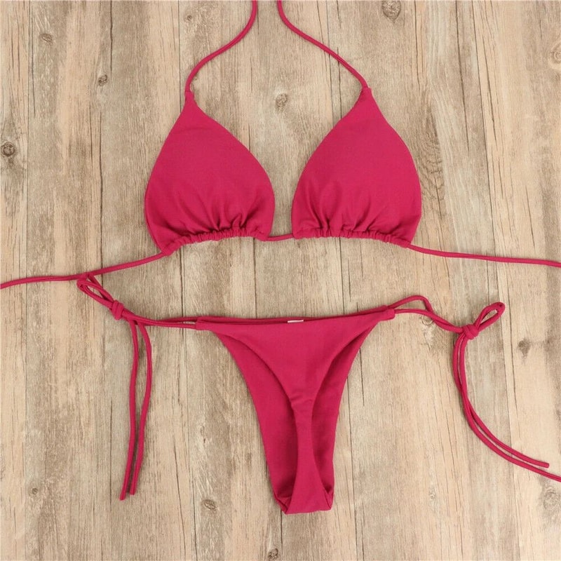 Sexy Side Tie Brazilian Bikini Set For Women 4