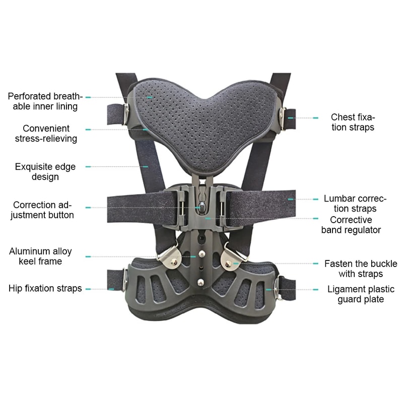 Adjustable Scoliosis Support Brace For Spinal Alignment And Daily Posture Comfort 6