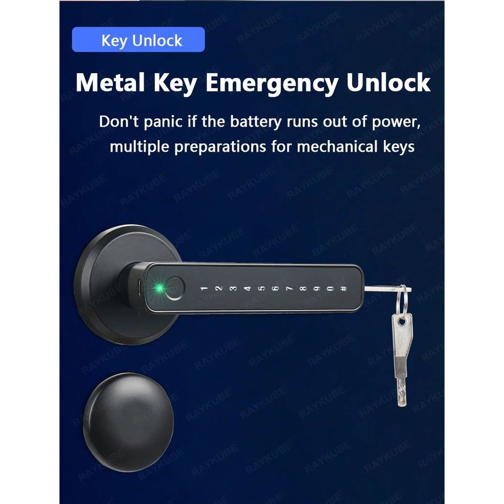 Smart Fingerprint Door Lock With Tuya App Remote Access 9