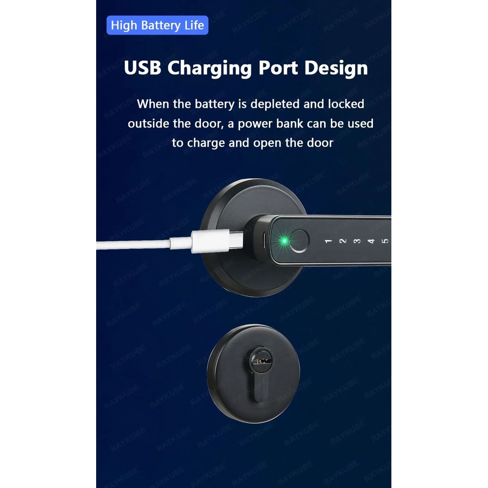 Smart Fingerprint Door Lock With Tuya App Remote Access 10