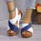 Womens Patchwork Wedge Sandals Comfortable Platform Summer Shoes 12
