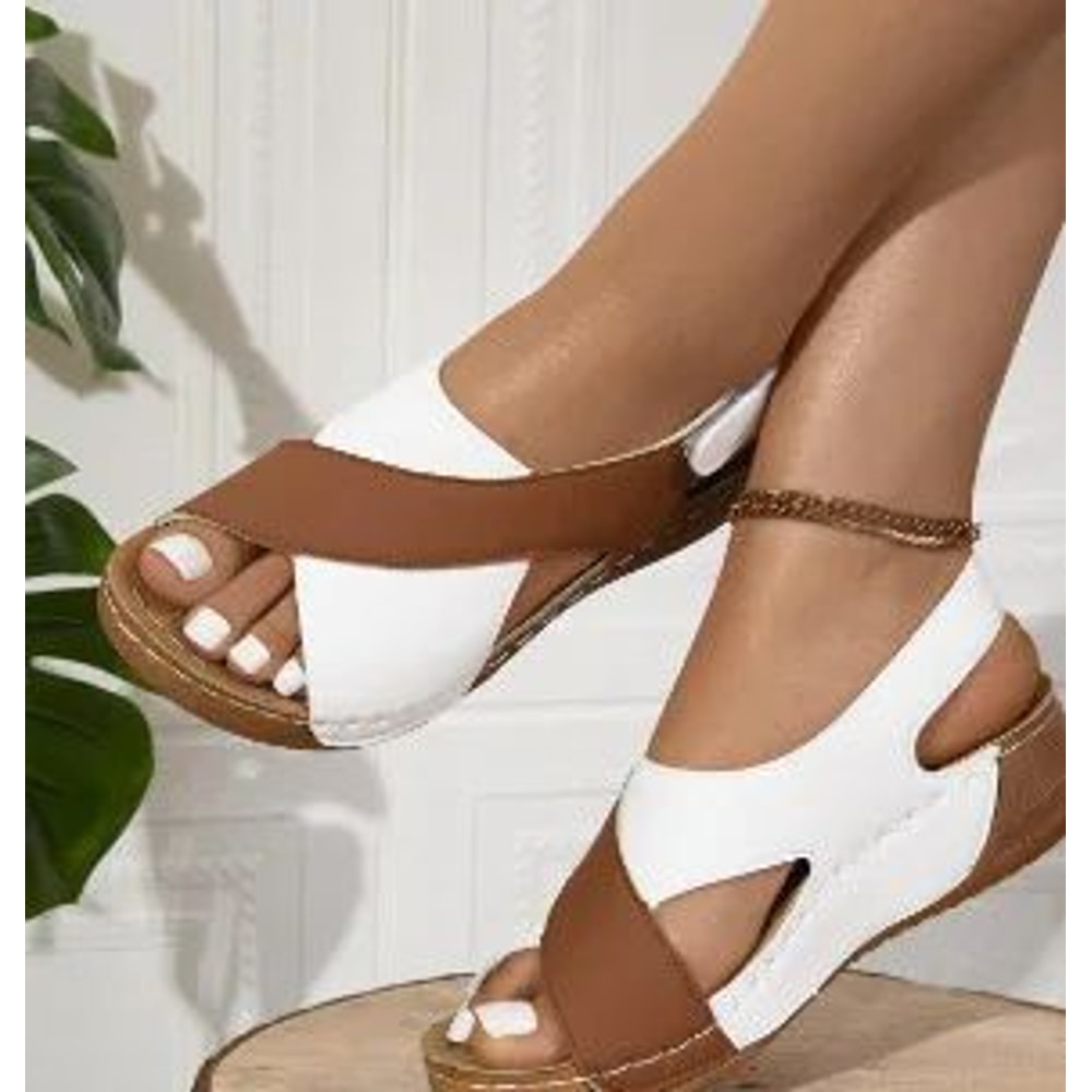 Womens Patchwork Wedge Sandals Comfortable Platform Summer Shoes 10