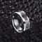 Mens Steampunk Gear Wheel Stainless Steel Carbon Fiber Ring 5