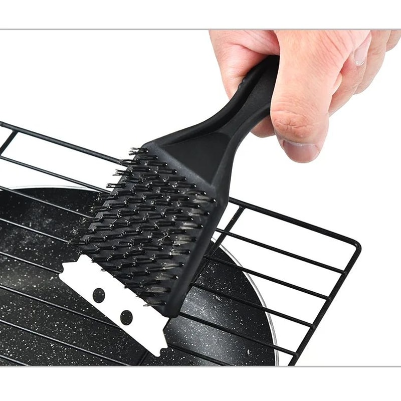 Steel Wire BBQ Grill Cleaning Brush Heavy Duty Scraper 2