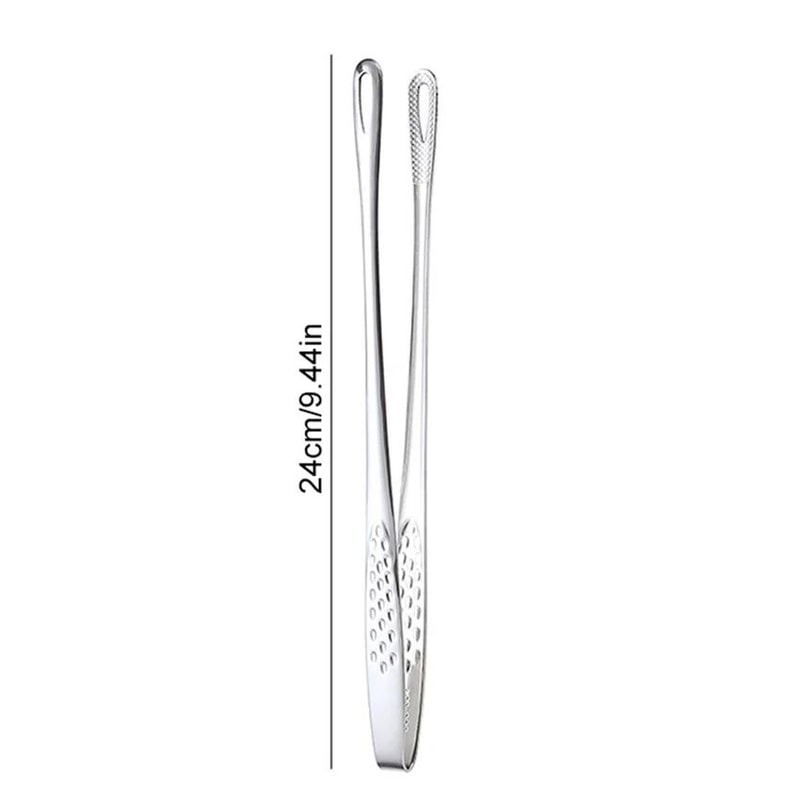 Stainless Steel Long Handle BBQ Cooking Tongs 8