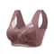 Womens Seamless Ice Silk Push Up Lace Wireless Bra 6