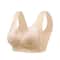 Womens Seamless Ice Silk Push Up Lace Wireless Bra 7