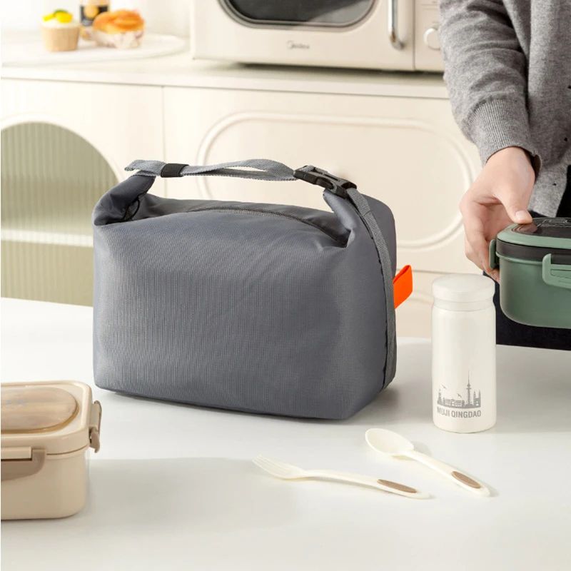 Portable Insulated Lunch Bag Aluminum Foil Bento Tote 8
