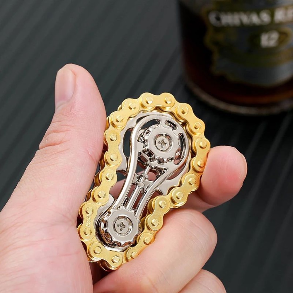 Metal Bike Chain Fidget Spinner Stress Relief Toy 0