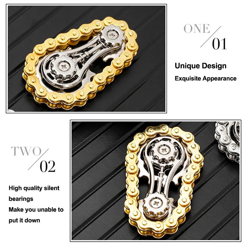 Metal Bike Chain Fidget Spinner Stress Relief Toy 5