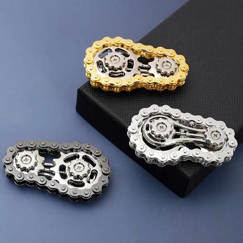 Metal Bike Chain Fidget Spinner Stress Relief Toy 7