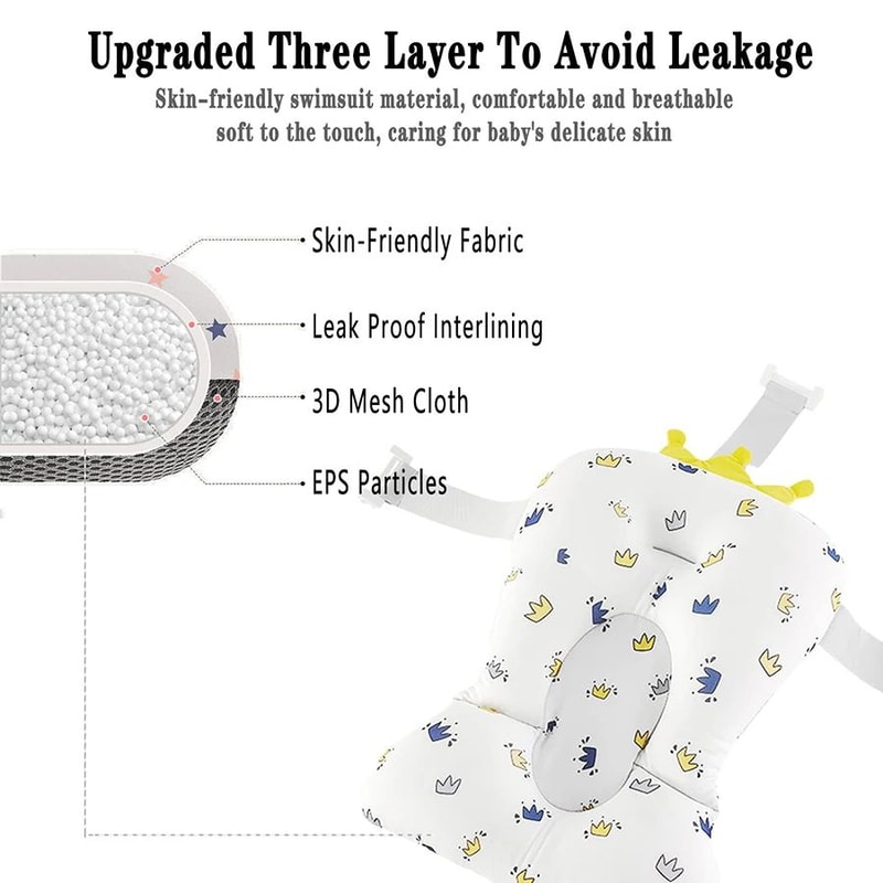 Adjustable Baby Bath Support Cushion Floating Seat Pad 5