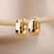 Gold Color Small Hoop Earrings Stainless Steel Womens Jewelry 0