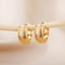 Gold Color Small Hoop Earrings Stainless Steel Womens Jewelry 3