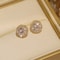 White Zircon Crystal Stud Earrings Gold Color Vintage Style 5