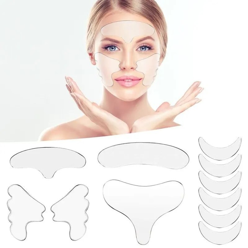 Reusable Silicone Anti Wrinkle Face And Neck Patches Set 1