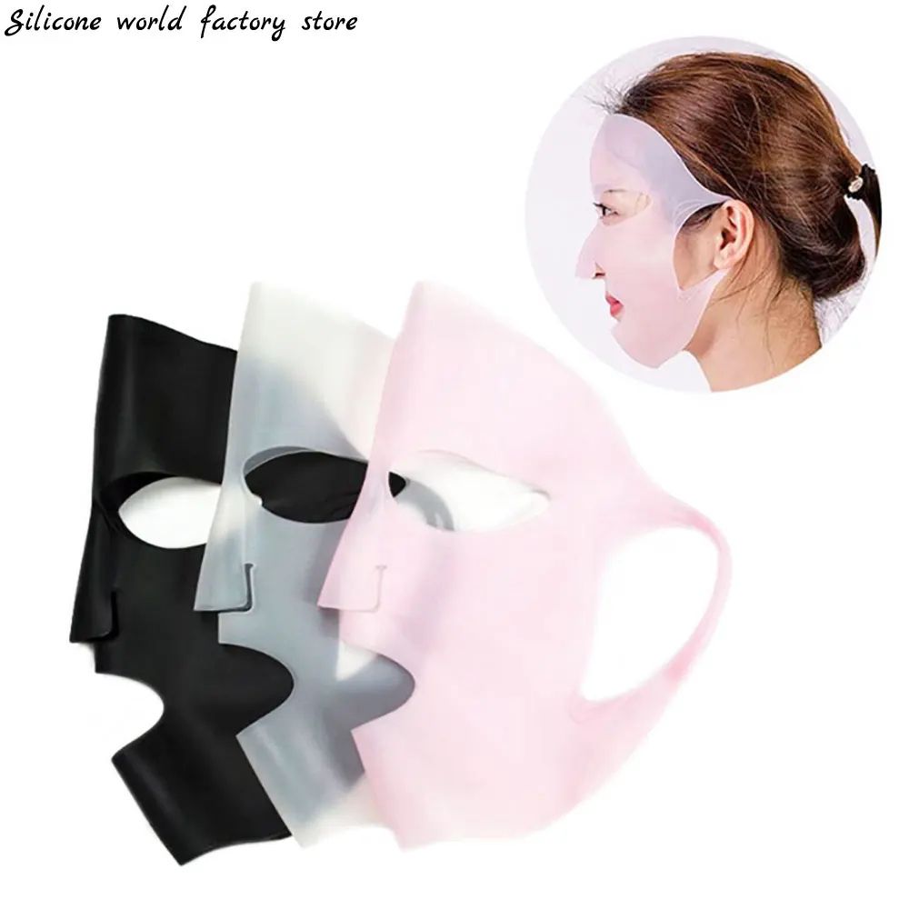 Reusable Silicone Face Mask Moisturizing Skin Care Cover 0