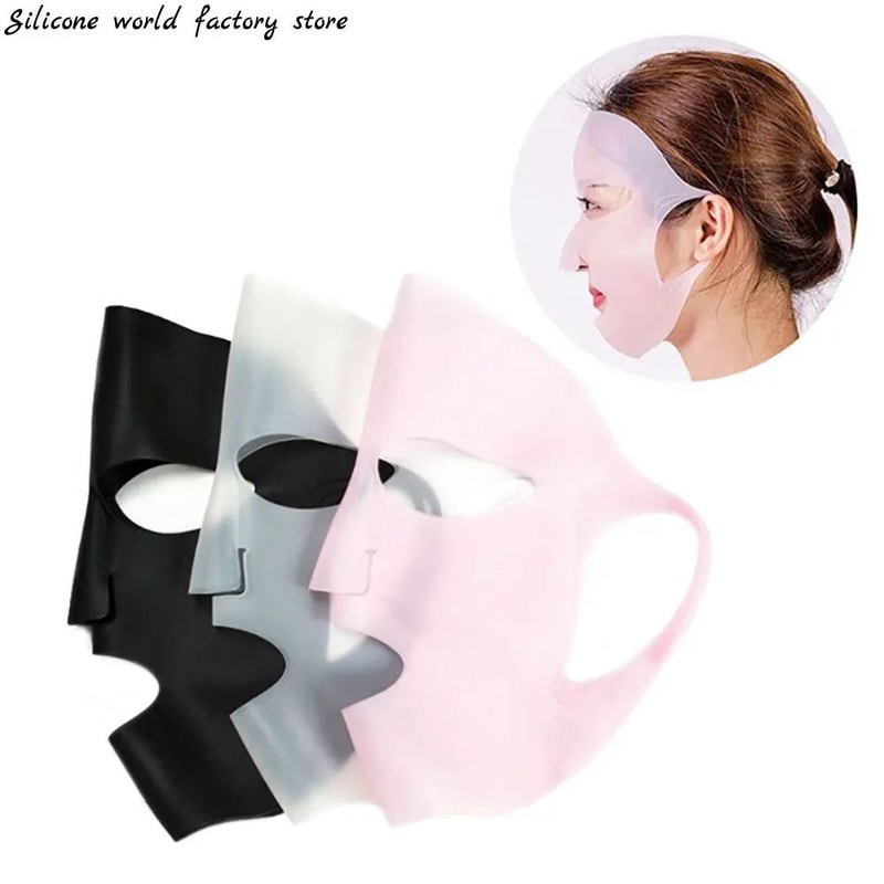 Reusable Silicone Face Mask Moisturizing Skin Care Cover 0