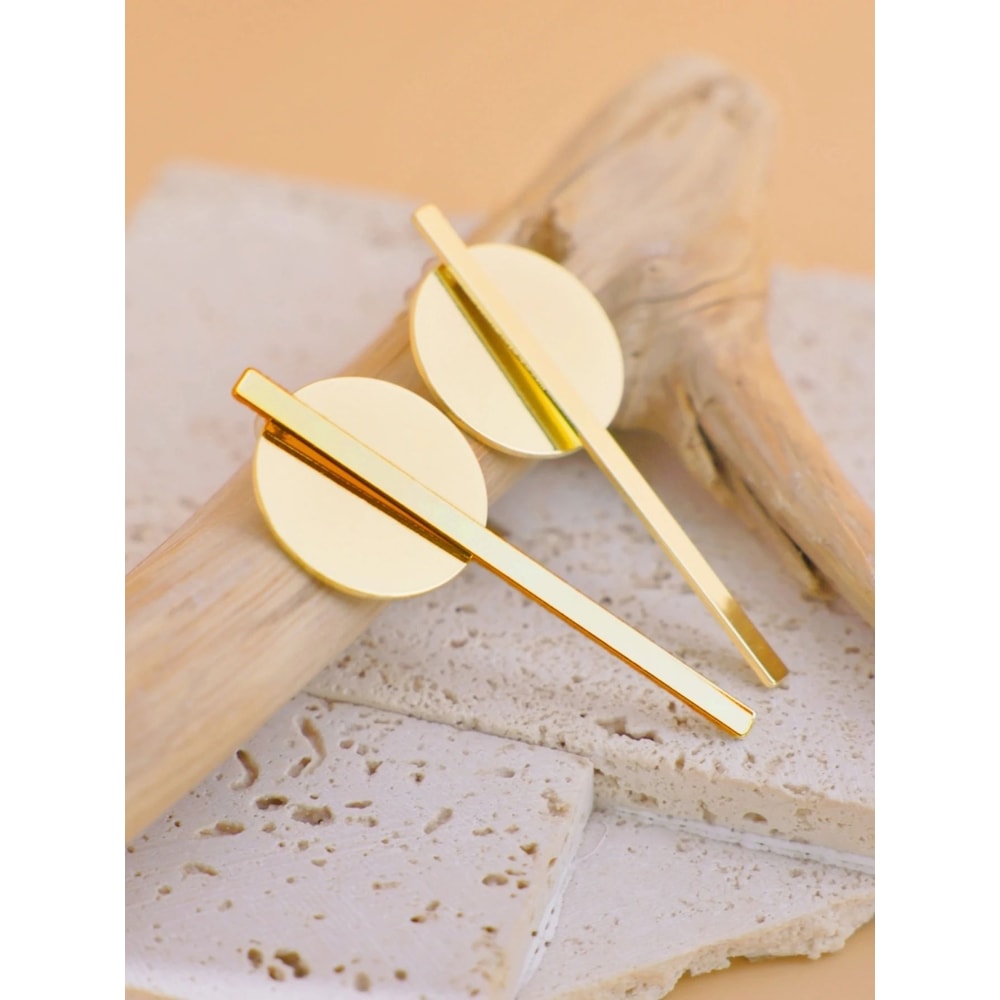 2 Piece Round Bar Earrings Set Trendy Womens Jewelry 1