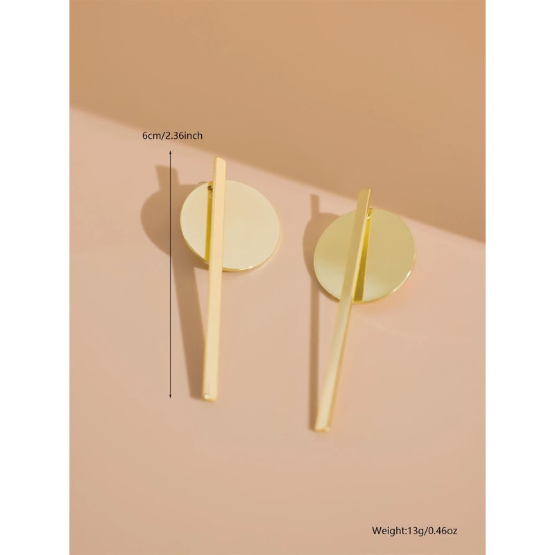 2 Piece Round Bar Earrings Set Trendy Womens Jewelry 2