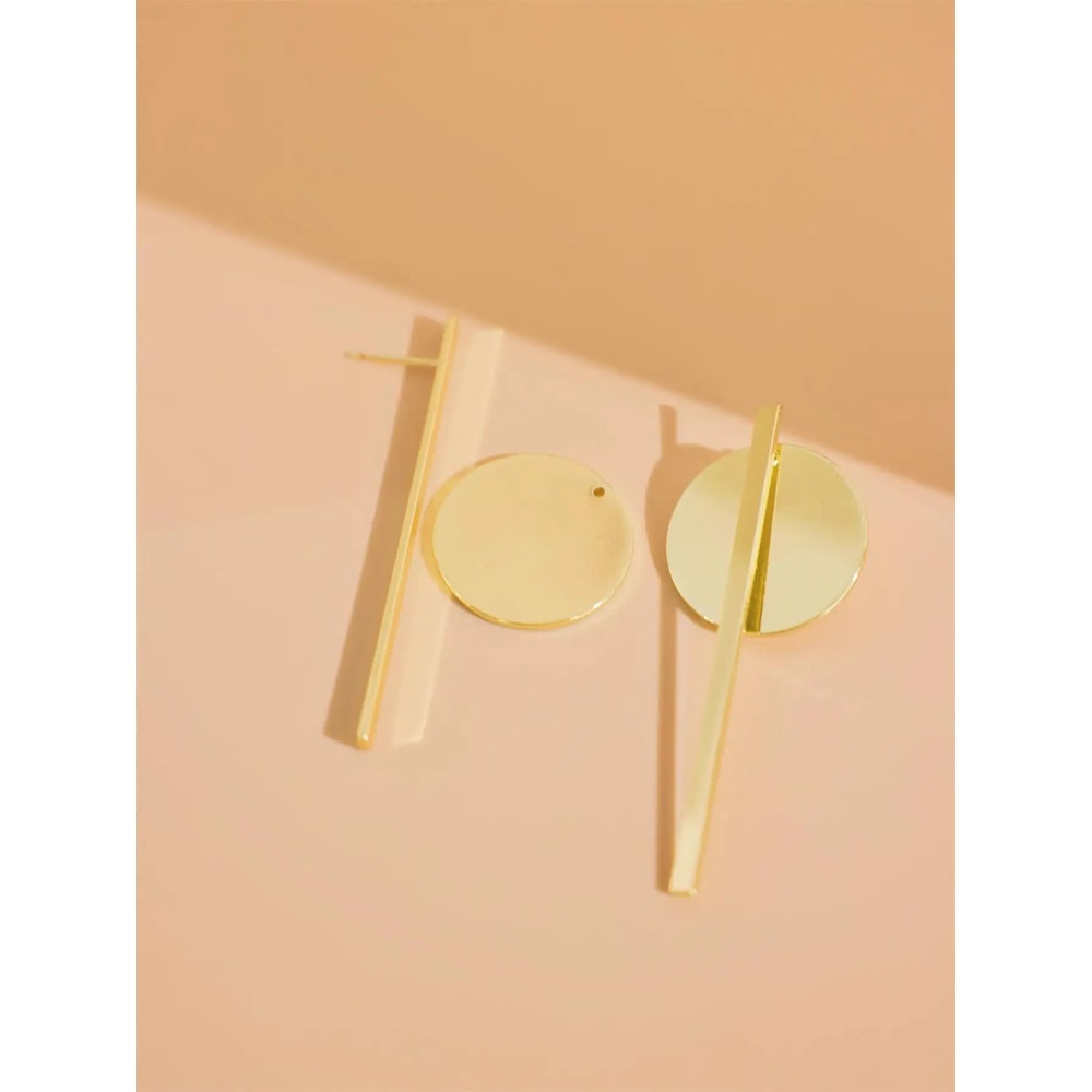 2 Piece Round Bar Earrings Set Trendy Womens Jewelry 3