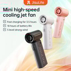 jisulife turbo handheld fan 5000mah usb rechargeable