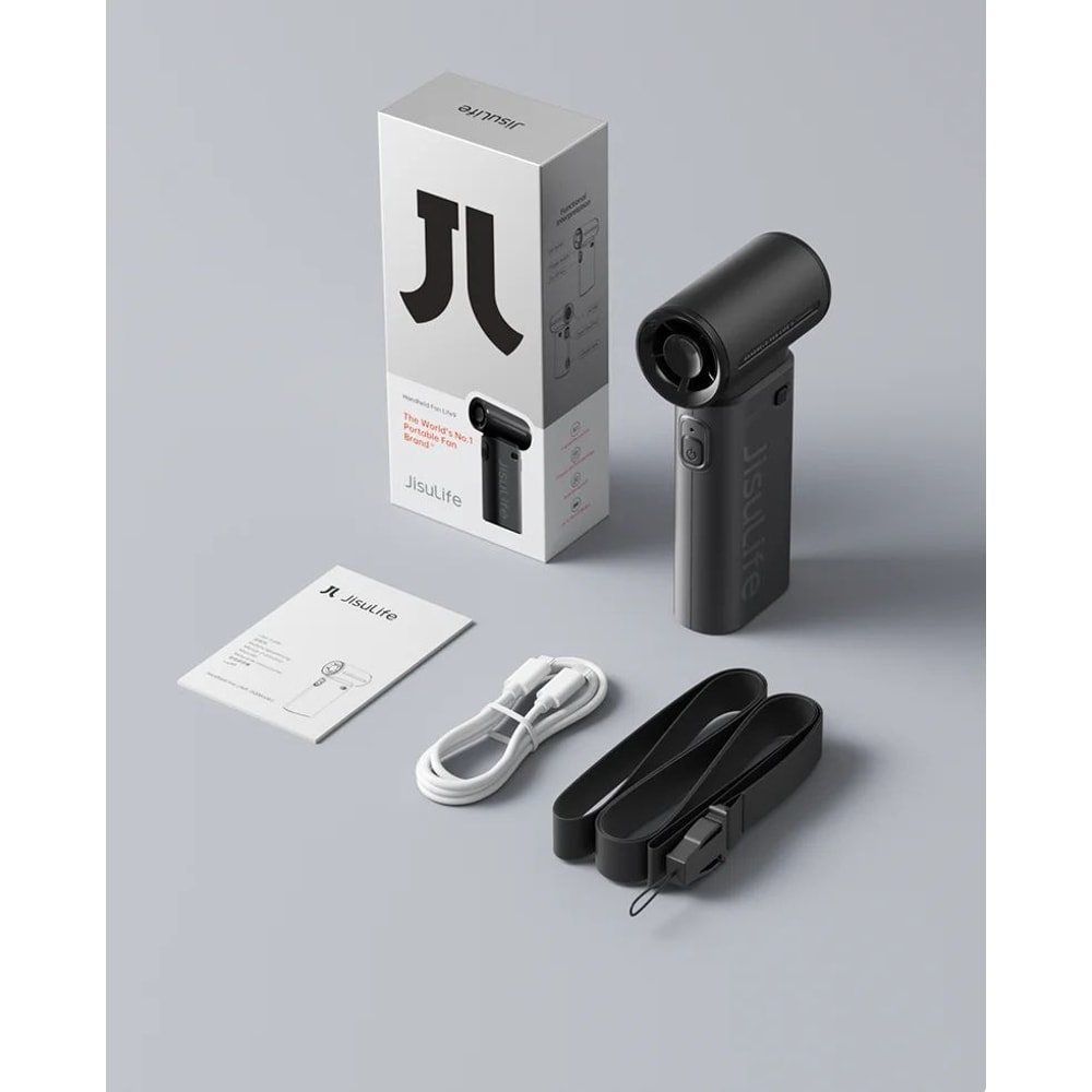 JISULIFE Turbo Handheld Fan 5000mAh USB Rechargeable 8
