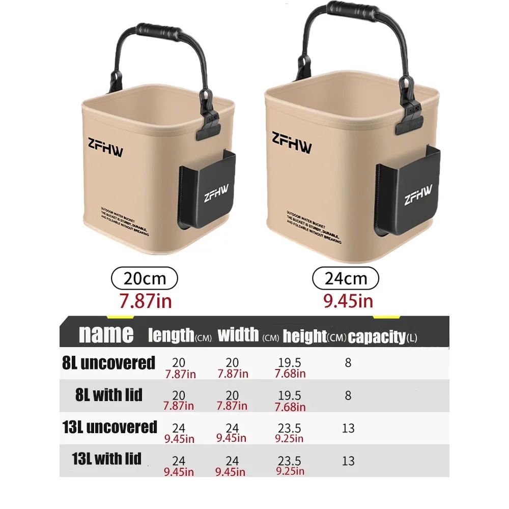 Portable Fishing Tackle Bucket Organizer Storage Box 1