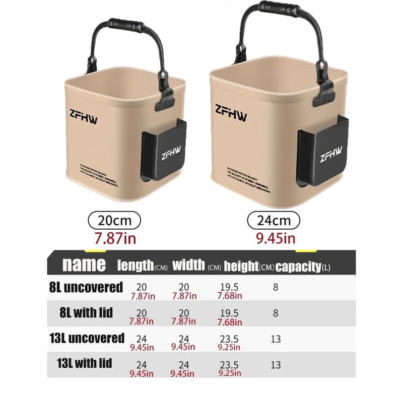 Portable Fishing Tackle Bucket Organizer Storage Box 1
