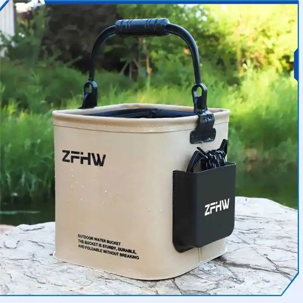 Portable Fishing Tackle Bucket Organizer Storage Box 4