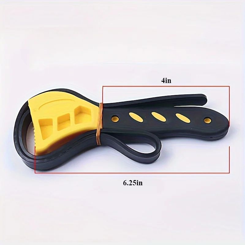 6 Inch Adjustable Belt Wrench Oil Filter Strap Tool 3