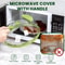 Clear Microwave Food Cover With Steam Vent Handle 2