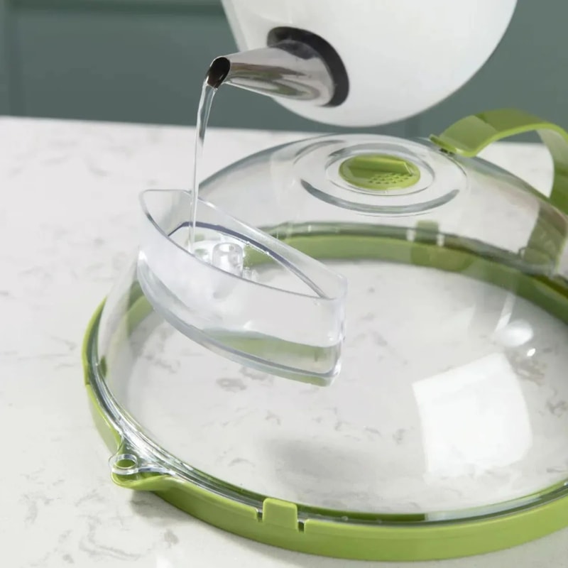 Clear Microwave Food Cover With Steam Vent Handle 6