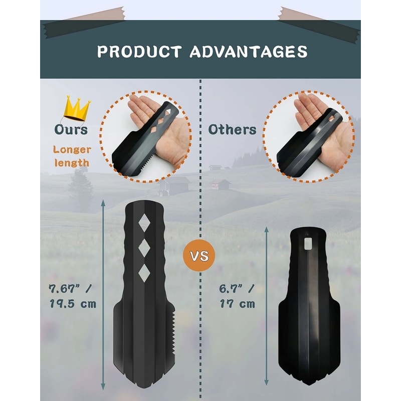 Ultralight Backpacking Trowel Multitool With Long Handle 3