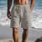 Mens Vintage Linen Drawstring Casual Summer Shorts 2