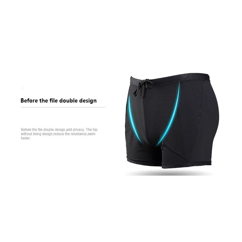 Mens Shark Print Quick Dry Swim Trunks 15