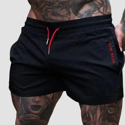 mens breathable running and gym training shorts
